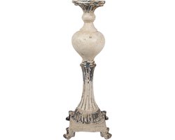 Clayre & Eef Kandelaar 14x14x40 cm Beige Keramisch materiaal