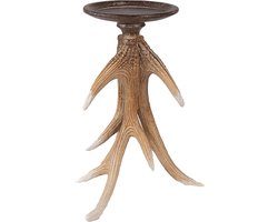 Clayre & Eef Kandelaar 19x19x29 cm Bruin Beige Polyresin