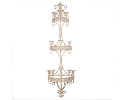 Clayre & Eef Kandelaar 44x19x143 cm Beige Metaal