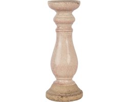 Clayre & Eef Kandelaar Ø 14x36 cm Roze Keramiek