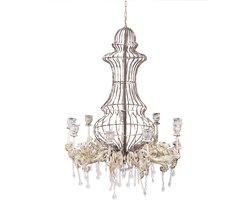 Clayre & Eef Kandelaar Ø 69x93/137 cm Beige Metaal