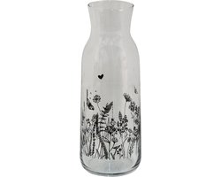 Clayre & Eef Karaf 1000 ml Transparant Glas Bloemen