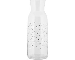 Clayre & Eef Karaf 1000 ml Transparant Glas Hartjes