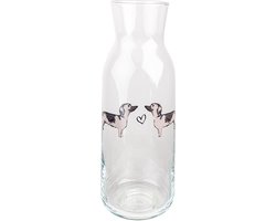 Clayre & Eef Karaf 1000 ml Transparant Glas Teckel Waterkan