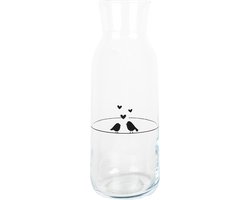 Clayre & Eef Karaf 1000 ml Transparant Glas Vogels