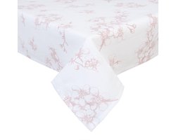 Clayre & Eef - Katoenen Tafellaken 100 x 100 cm - Blossom Oudroze