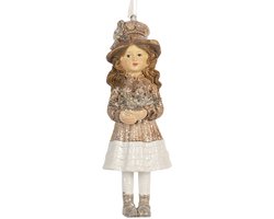 Clayre & Eef Kersthanger Kind 12 cm Beige Kunststof