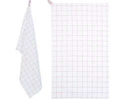 Clayre & Eef - keukendoek, theedoek - 100% Katoen - Kruissteek - 50 x 85 cm - 3 Stuks