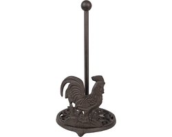 Clayre & Eef Keukenrolhouder Ø 17x33 cm Bruin Metaal Haan