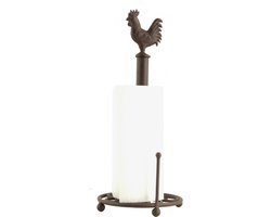 Clayre & Eef Keukenrolhouder Ø 18x43 cm Bruin IJzer Kip