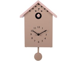 Clayre & Eef Koekoeksklok 20x10x26 cm Roze Kunststof