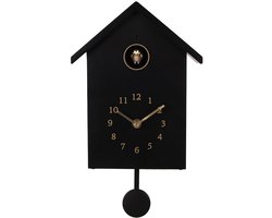 Clayre & Eef Koekoeksklok 20x10x26 cm Zwart Kunststof