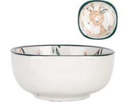 Clayre & Eef Kom 125 ml Beige Bruin Keramiek Hert