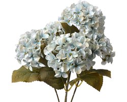 Clayre & Eef Kunstbloem Hortensia 45 cm Blauw Kunststof