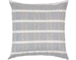 Clayre & Eef | Kussenhoes 45*45 cm | Grijs | 100% Polyester | Vierkant | Strepen | KT021.147