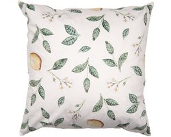 Clayre & Eef Kussenhoes 45x45 cm Beige Polyester Citroen