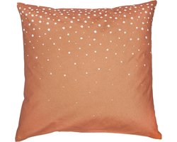 Clayre & Eef Kussenhoes 50*50 cm Koperkleurig Katoen Sierkussenhoes Kussen hoes