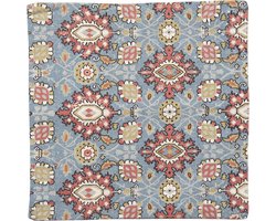 Clayre & Eef Kussenhoes 50x50 cm Blauw Rood Katoen
