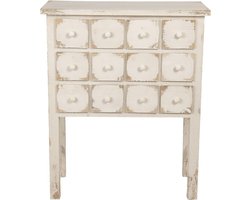 Clayre & Eef Ladekast 78x36x95 cm Wit Hout Rechthoek Wandtafel