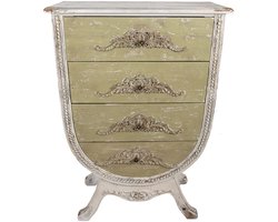 Clayre & Eef Ladekast Wit Groen Hout