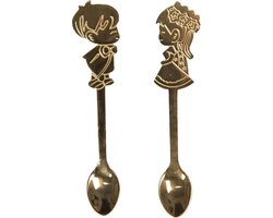 Clayre & Eef Lepels Set van 2 12 cm Goudkleurig Metaal Kinderen