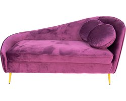 Clayre & Eef Loungebank 2-zits 2-Zits Paars Hout Textiel Zitbank