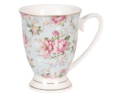 Clayre & Eef Mok 300 ml Blauw Roze Porselein Bloemen