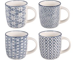 Clayre & Eef Mok Set van 4 300 ml Wit Porselein