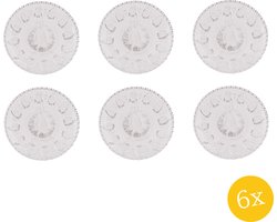Clayre & Eef Ontbijtbord set van 6 stuks Ø 20 cm Glas Rond Bord