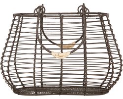 Clayre & Eef Opbergmand 25x16x17/28 cm Bruin Metaal