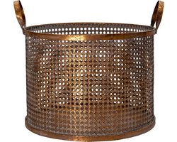 Clayre & Eef Opbergmand 34x37x42 cm Koperkleurig Ijzer Rond Mand