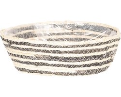 Clayre & Eef Opbergmand Ø 26x8 cm Bruin Zeegras Rond Planthouder