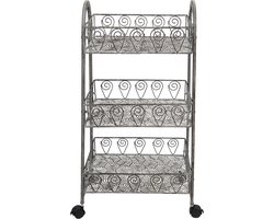 Clayre & Eef Opbergrek 37x26x80 cm Grijs IJzer