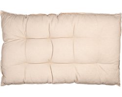 Clayre & Eef Palletkussen Foam 80*120*12 cm Beige Katoen, Polyester Rechthoek Loungekussens Matraskussen Tuinkussens