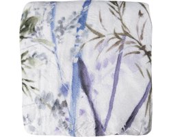 Clayre & Eef Plaid 130x180 cm Wit Groen Polyester Rechthoek Bloemen Deken