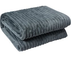 Clayre & Eef Plaid 180x200 cm Grijs Polyester