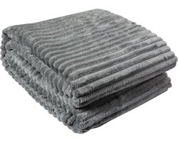 Clayre & Eef Plaid 180x200 cm Grijs Polyester