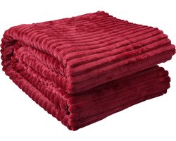 Clayre & Eef Plaid 180x200 cm Rood Polyester