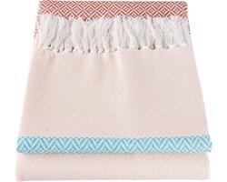 Clayre & Eef Plaid KT060.070M 130*150 cm - Meerkleurig 100% Katoen DekenKleedDekentje
