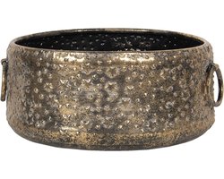 Clayre & Eef Plantenstandaard Ø 32x13 cm Bruin Metaal Rond Bloempot