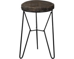 Clayre & Eef Plantentafeltje 22 cm Bruin Hout Plantenstandaard