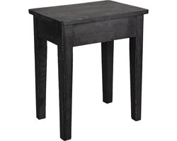 Clayre & Eef Plantentafeltje 36x25x43 cm Zwart Hout Rechthoek Plantenstandaard