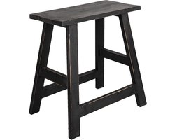 Clayre & Eef Plantentafeltje 42x29x43 cm Zwart Hout Rechthoek Plantenstandaard