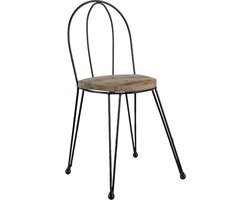 Clayre & Eef Plantentafeltje Stoel 23x22x45 cm Bruin Hout