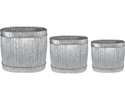 Clayre & Eef Planthouder 38x28x36 cm Grijs Metaal