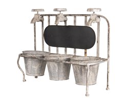 Clayre & Eef Planthouder 42x15x33 cm Grijs IJzer