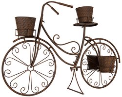 Clayre & Eef Planthouder Fiets 107x35x70 cm Bruin Metaal