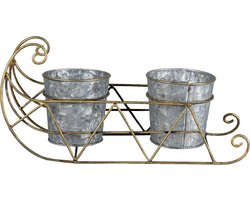 Clayre & Eef Planthouder Slee 36x14x17 cm Grijs IJzer