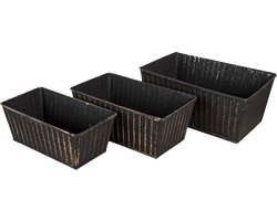 Clayre & Eef Planthouder Zwart Zink