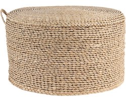 Clayre & Eef Poef Ø 40x23 cm Bruin Zeegras